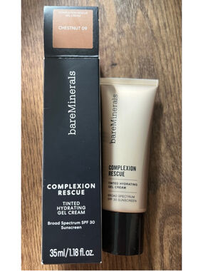 Bare Minerals NWT Complexion Rescue tinted hydrating gel cream in Chestnut